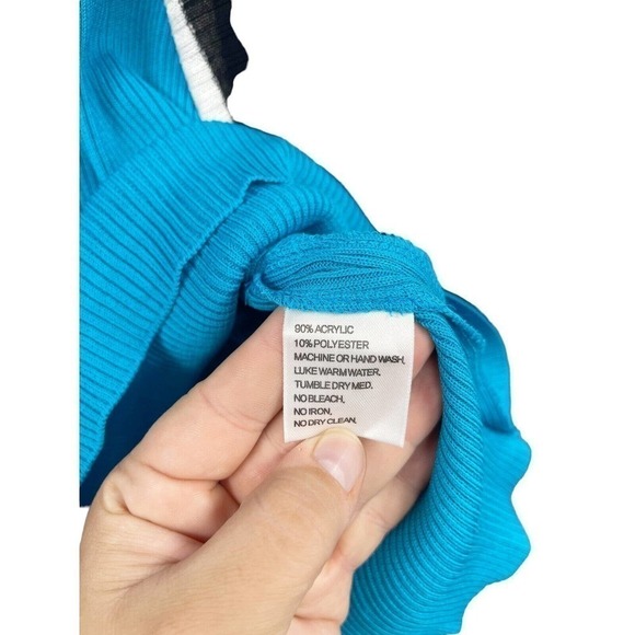 Misook Women Medium Multicolor Open Front Cardigan and Blue Twin Tank Set - Picture 2 of 11